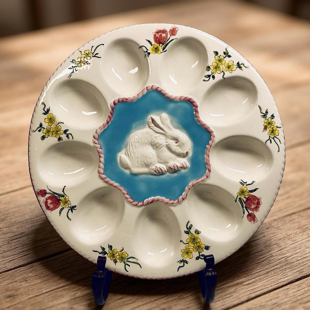 Vintage Ceramic Easter Egg Plate